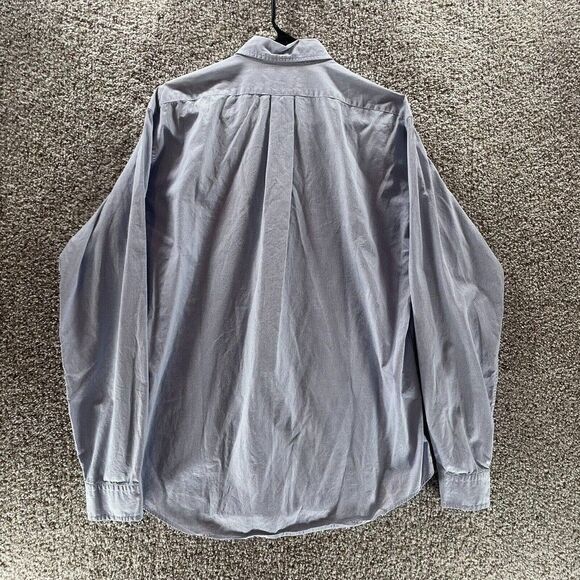 J. Crew Dress Shirt Mens 15.5-36 White Blue Check Pattern Pocket Front Preppy - Picture 9 of 10